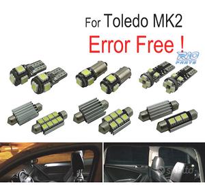 KIT 14 LAMPADE LED INTERNE PER SEAT TOLEDO II MK2 