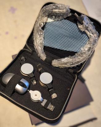 Set Pc da viaggio tessuto e argento 925