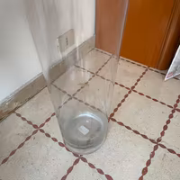 Grande Vaso decorativo di vetro conico