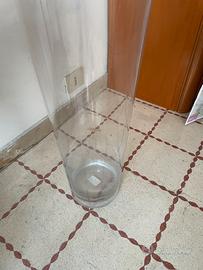 Grande Vaso decorativo di vetro conico