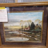 Quadro a olio dipinto su tavola