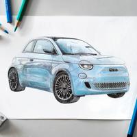 disegno fiat 500e