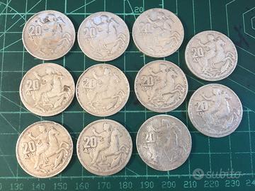 LOTTO 11 MONETE 1960 Grecia 20 Dracme Argento '835