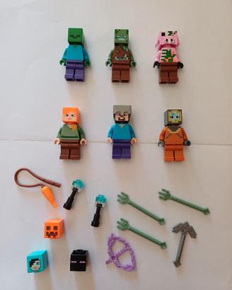 Lego minifigure originali  Minecraft 