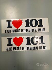 Adesivi I love 101 Radio Milano International fm
