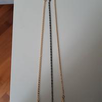 lotto 3 catene in metallo per orologio da tasca