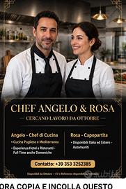 chef di cucina con capopartita