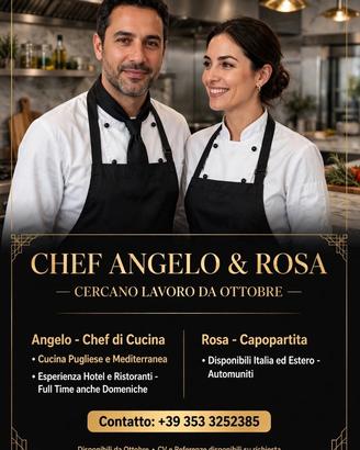 chef di cucina con capopartita