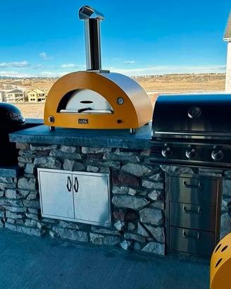 FORNO LEGNA GAS ALFA REFRATTAR INOX PIZZA PANE TOP