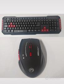 set tastiera e mouse wireless 