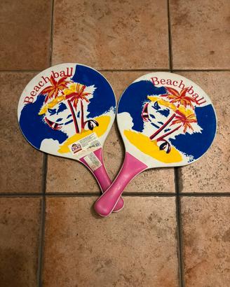 Racchette spiaggia legno vintage