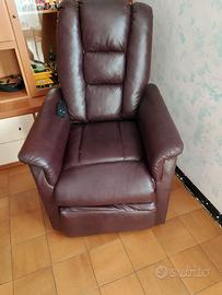 Poltrona elettrica in pelle