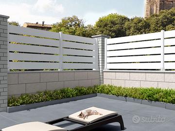 Recinzione in alluminio pannello traforato in kit