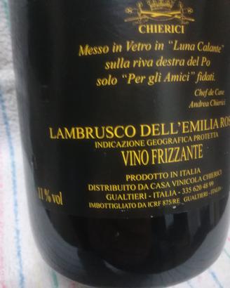Lambrusco Chierici frizzante amabile 1.5 litri