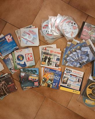 Lotto CD riviste con Software e Giochi