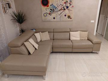 Divano angolare in pelle Nicoletti
