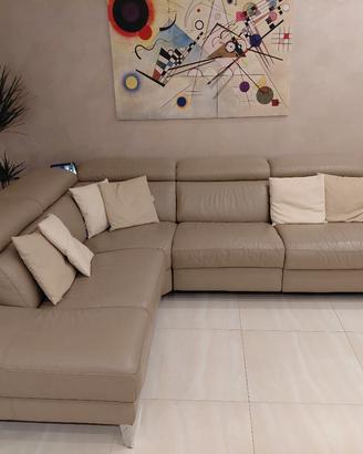 Divano angolare in pelle Nicoletti