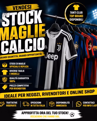stock maglie calcio