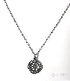 Collana argento 925 con ciondolo rosa dei venti 