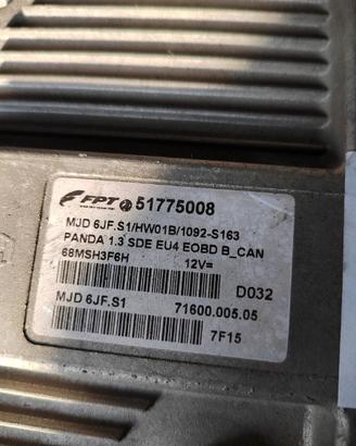Centralina motore FIAT PANDA 1248cc diesel 2007