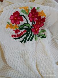 coperta matrimoniale vintage in lana 