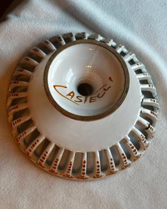 Fruttiera vintage anni ’70 in ceramica di Castelli