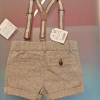 Zara pantaloncini bretelle neonato