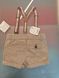 Zara pantaloncini bretelle neonato