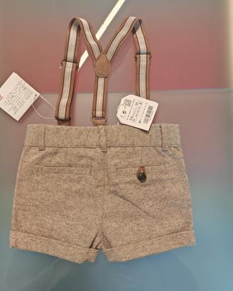 Zara pantaloncini bretelle neonato