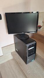 Computer Desktop PC HP Compaq + Monitor ASUS