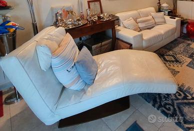 Chaise long in pelle