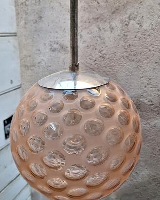 lampada a sospensione a bolle rosa