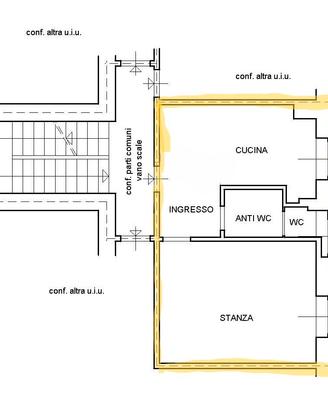 Bilocale 40 mq + cantina appena ristrutturato