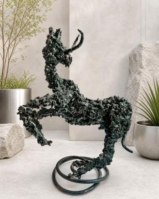 Toro rampante  - Scultura in lega saldata