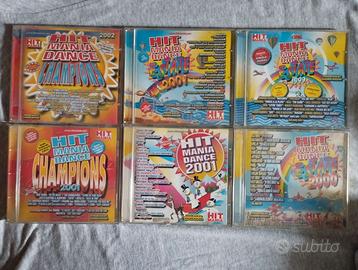 6 CD Hit Mania Dance originali 1999 2000 2001 2002