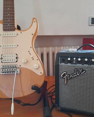 Chitarra elettrica Yamaha Pacifica e ampli Fender