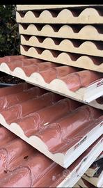 Pannelli copertura simil coppo coibentato