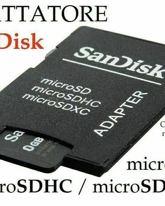 ADATTATORE SANDISK x MEMORIA MICRO SD SDHC SDXC