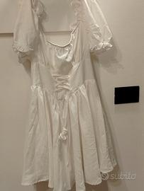 Vestito corto bianco estivo