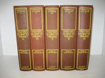 Libri trattato diritto privato Rescigno volumi I-V