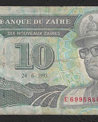 Zaire - banconota circolata da 10 Nuovi Zaires P54