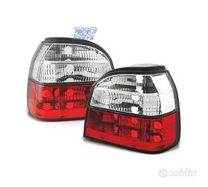FANALI VOLKSWAGEN VW GOLF 3 LOOK LEXUS ROSSO BIANC