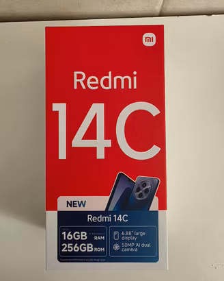 Smartphone Xiaomi Redmi 14C  256gb Nero "Nuovo"