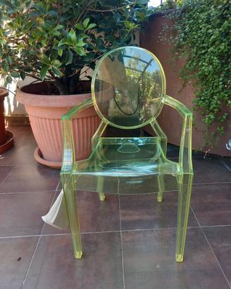 Sedia bambini Kartell LouLou Ghost gialla