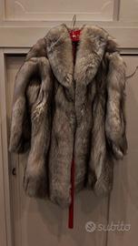 Pelliccia volpe argentata anni 80 made in italy