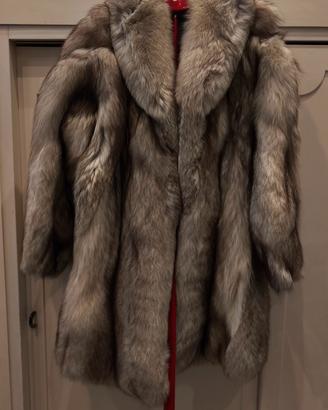 Pelliccia volpe argentata anni 80 made in italy