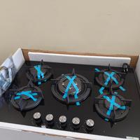 Piano cottura 75 cm Cristallo Nero NUOVO 