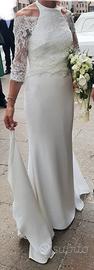 Abito da sposa con coprispalle in pizzo