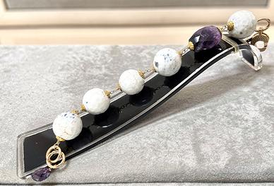 Bracciale con ametista e agata naturali