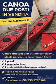 Canoa rigida biposto